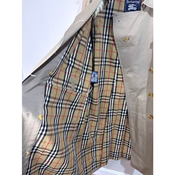 Burberry Women's Vintage Long Trench Coat Detachable Wool Liner EU Size 38 - Picture 9 of 15